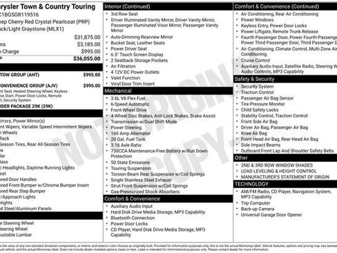 Used 2016 Chrysler Town & Country Touring w/ Driver Convenience Group FWD image 2