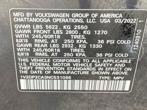Used 2022 Volkswagen Atlas SE FWD image 35