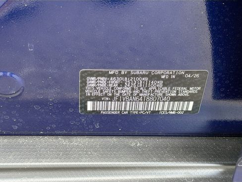 New 2026 Subaru WRX Limited AWD/4WD image 40