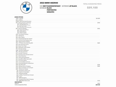 Used 2022 BMW i4 eDrive40 w/ Premium Package image 2