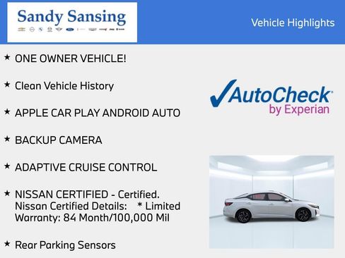 Certified 2024 Nissan Sentra SV FWD image 8