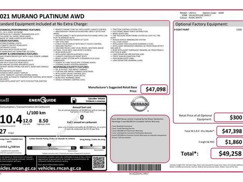 Used 2021 Nissan Murano Platinum image 6