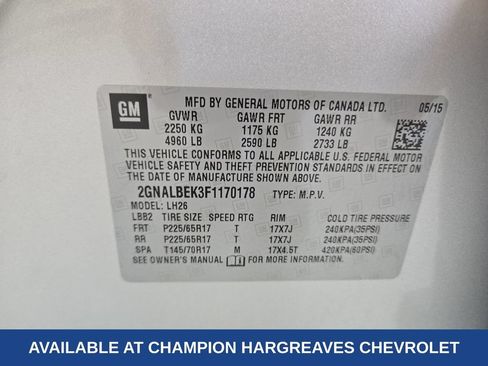 Used 2015 Chevrolet Equinox LT w/ Driver Convenience Package FWD image 42