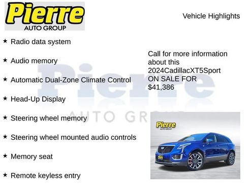 Used 2024 Cadillac XT5 Sportv w/ Technology Package AWD/4WD image 14