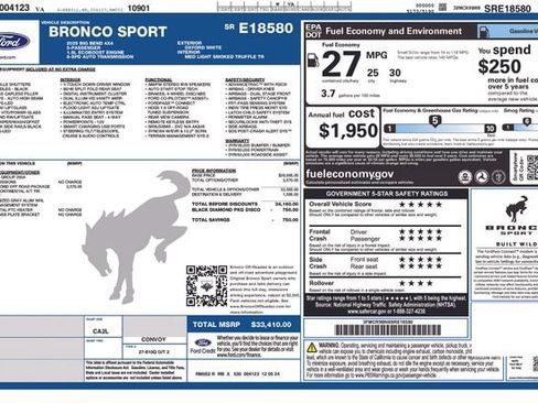 Used 2025 Ford Bronco Sport Big Bend AWD/4WD image 34