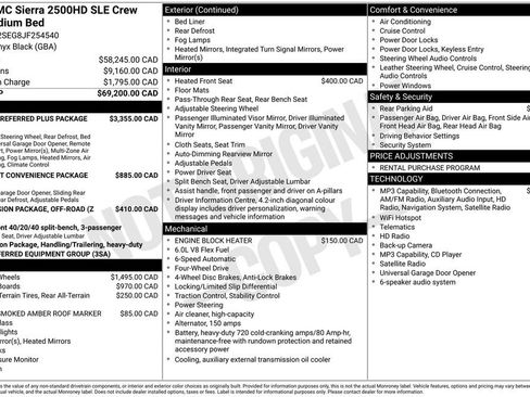 Used 2018 GMC Sierra 2500 SLE w/ HD SLE Preferred Plus Package AWD/4WD image 3