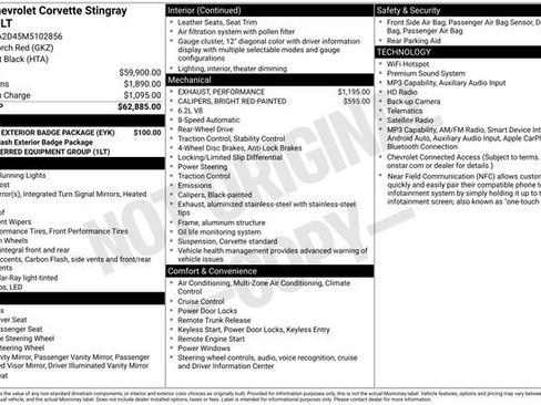 Used 2021 Chevrolet Corvette Stingray Coupe w/ Chrome Exterior Badge Package RWD image 11