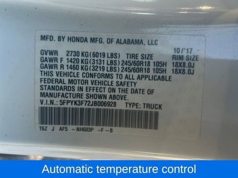 Used 2018 Honda Ridgeline RTL-E image 13