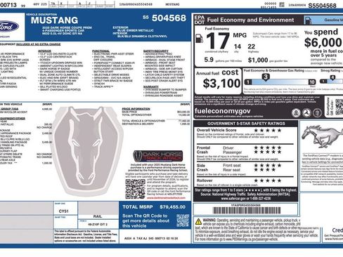 New 2025 Ford Mustang Dark Horse w/ Dark Horse Handlin Package RWD image 28