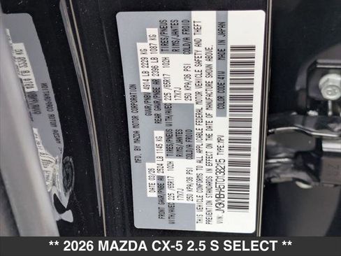 New 2026 MAZDA CX-5 Select AWD/4WD image 15