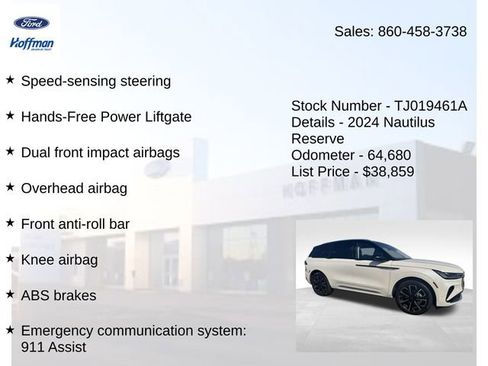 Certified 2024 Lincoln Nautilus Reserve w/ Equipment Group 202A AWD/4WD image 25
