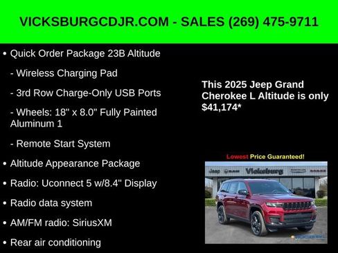 New 2025 Jeep Grand Cherokee L Altitude image 16
