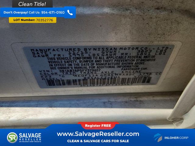 Used 2015 Nissan Sentra S w/ Protection Package FWD image 16