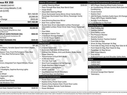 Used 2014 Lexus RX 350 AWD w/ Premium Package image 6