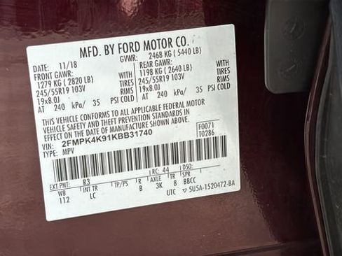 Used 2019 Ford Edge Titanium w/ Cold Weather Package AWD/4WD image 27