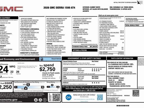 New 2026 GMC Sierra 1500 AT4 w/ AT4 Premium Package AWD/4WD image 4