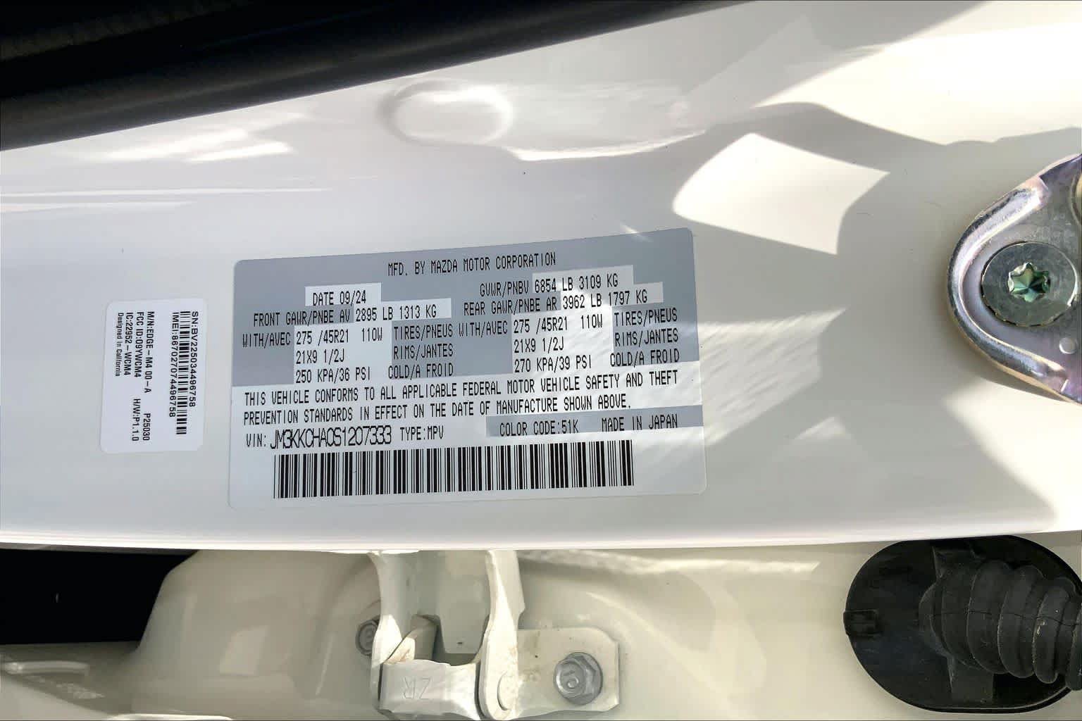 Certified 2025 MAZDA CX-90 Plug-In Hybrid w/Premium Sport AWD/4WD image 32