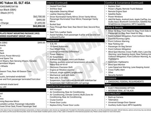 Used 2021 GMC Yukon XL SLT image 3