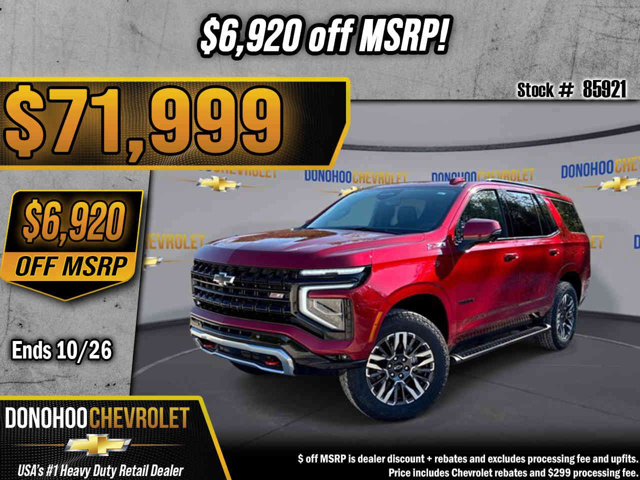New 2027 Chevrolet Tahoe Z71 w/ Comfort Package AWD/4WD image 1