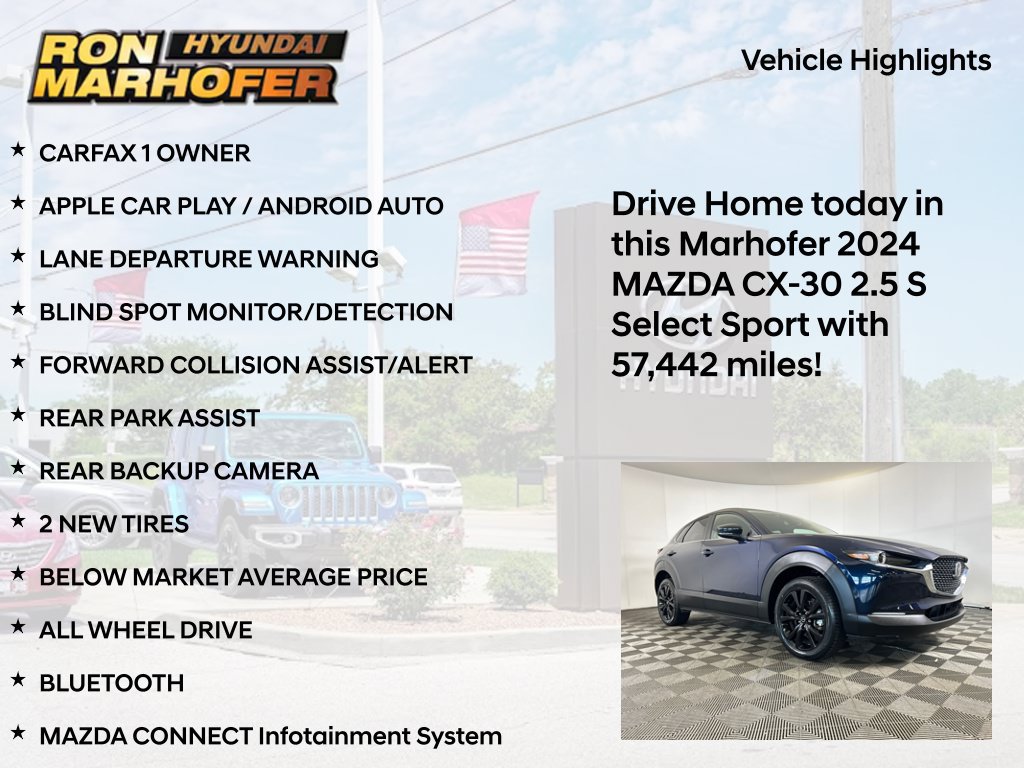 Used 2024 MAZDA CX-30 AWD 2.5 S w/ Select Sport Pkg image 14