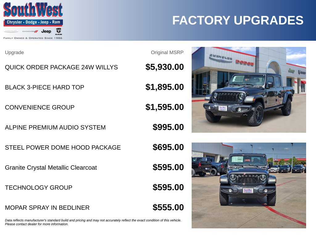 New 2026 Jeep Gladiator Sport AWD/4WD image 11