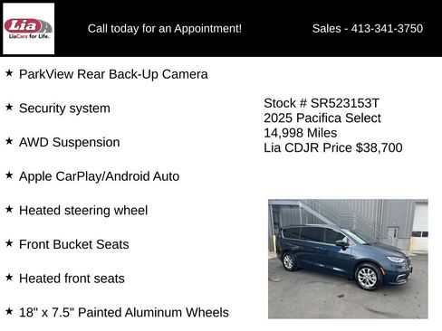 Used 2025 Chrysler Pacifica Select AWD/4WD image 11