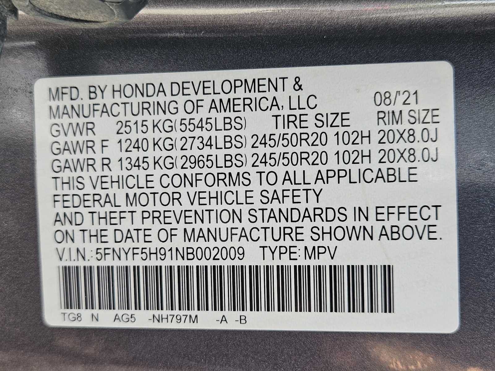 Used 2022 Honda Pilot Touring image 36