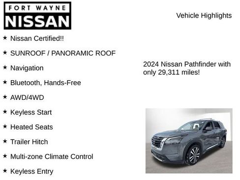 Certified 2024 Nissan Pathfinder Platinum w/ Cargo Package image 8