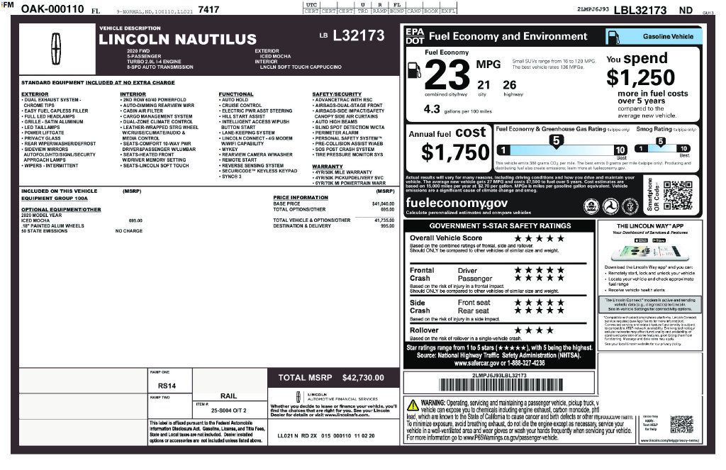 Used 2020 Lincoln Nautilus FWD image 2