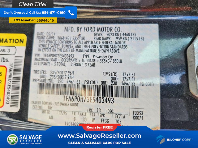 Used 2014 Ford Fusion SE FWD image 16
