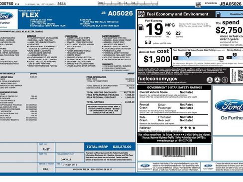 Used 2018 Ford Flex SEL w/ Equipment Group 202A FWD image 2