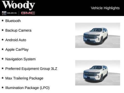 Used 2022 Chevrolet Suburban High Country w/ LPO, Illumination Package AWD/4WD image 3