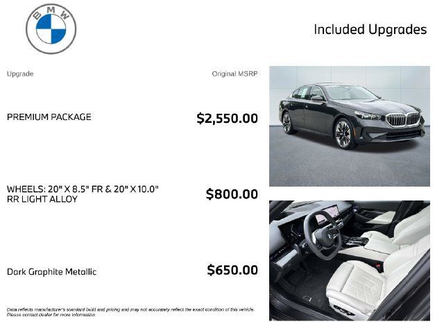 Used 2024 BMW 530i xDrive w/ Premium Package AWD/4WD image 3