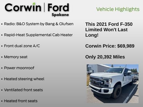 Used 2021 Ford F350 Limited AWD/4WD image 12