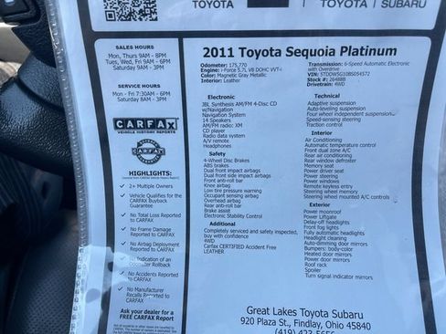Used 2011 Toyota Sequoia Platinum AWD/4WD image 28