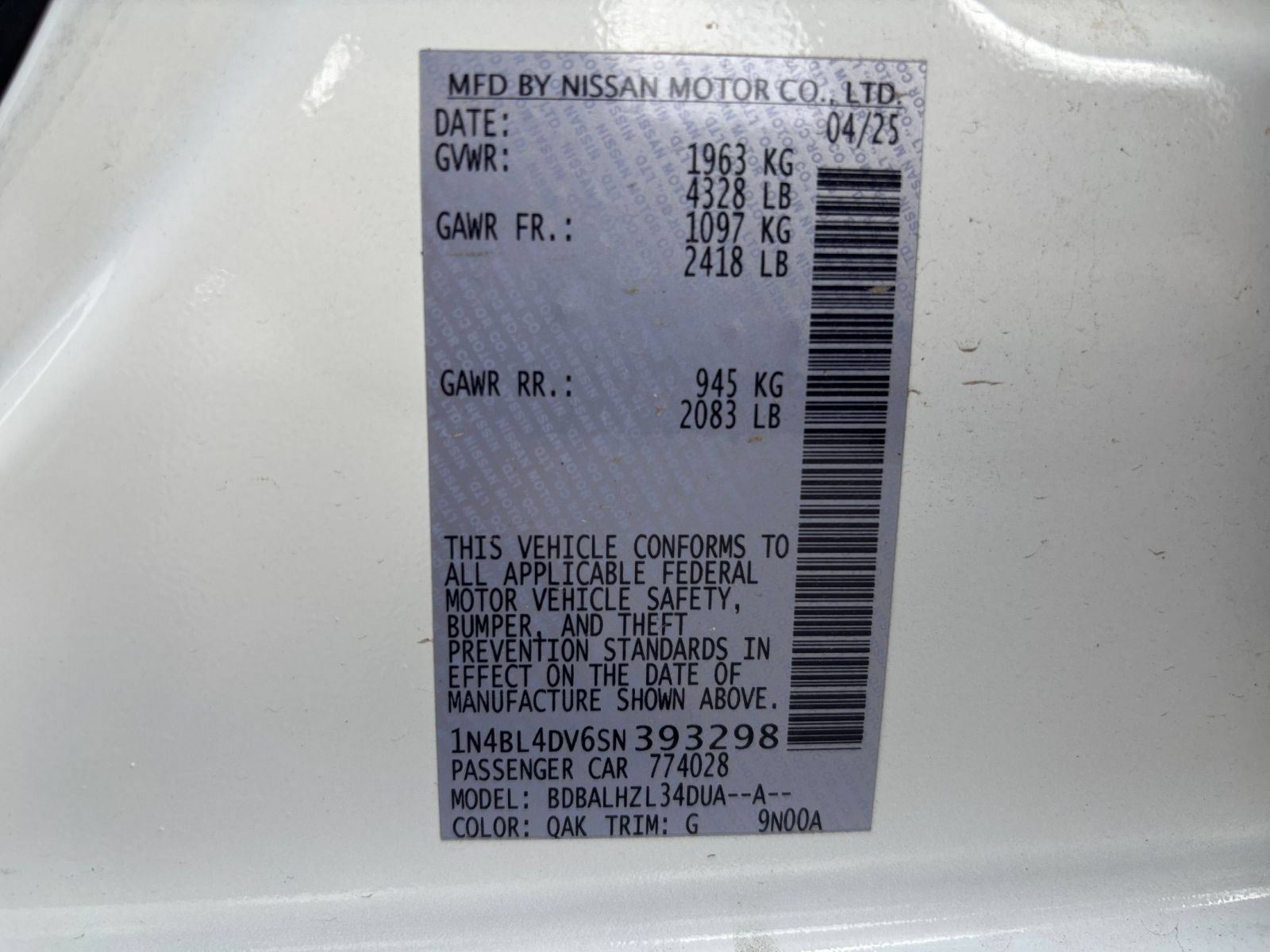Used 2025 Nissan Altima 2.5 SV FWD image 29