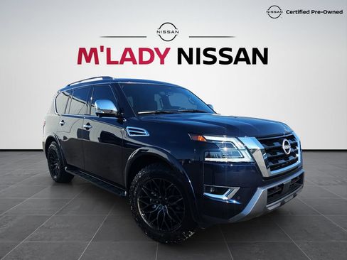 Certified 2023 Nissan Armada Platinum w/ Captain's Chairs Package AWD/4WD image 1