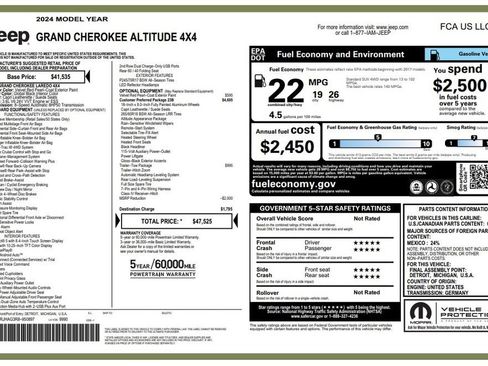 Certified 2024 Jeep Grand Cherokee Altitude AWD/4WD image 2