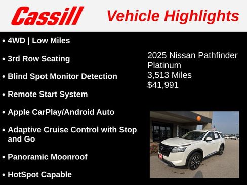 Used 2025 Nissan Pathfinder Platinum AWD/4WD image 3