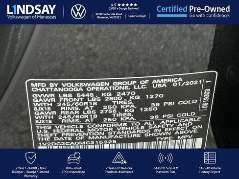 Used 2021 Volkswagen Atlas Cross Sport SE image 26