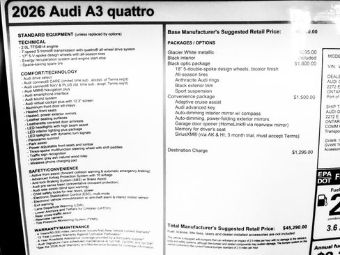 New 2026 Audi A3 2.0T Premium image 30