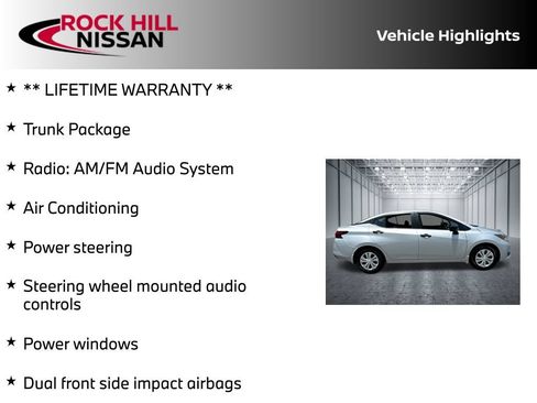 Certified 2024 Nissan Versa S w/ Trunk Package FWD image 5