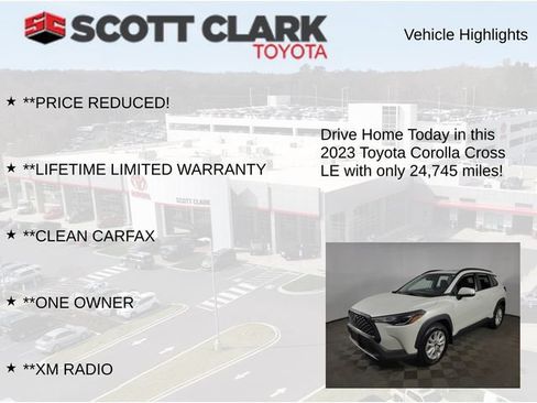 Used 2023 Toyota Corolla Cross LE w/ Moonroof Package AWD/4WD image 13