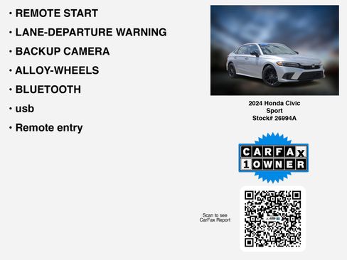 Certified 2024 Honda Civic Sport image 7
