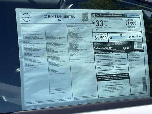 New 2026 Nissan Sentra SV w/ SV Convenience Package FWD image 2