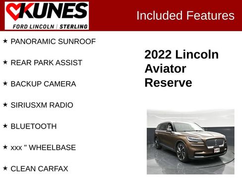 Used 2022 Lincoln Aviator Reserve w/ Equipment Group 201A AWD/4WD image 3