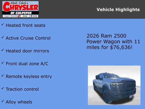 New 2026 RAM 2500 Power Wagon AWD/4WD image 7