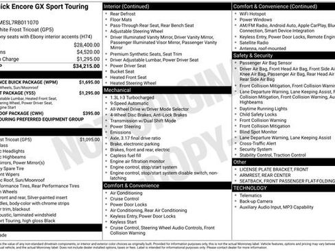 Certified 2024 Buick Encore GX Sport Touring w/ Experience Buick Package AWD/4WD image 14