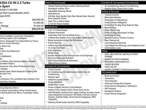 New 2026 MAZDA CX-90 3.3 Turbo w/ Premium Sport Pkg image 23