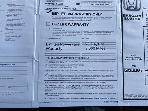 Used 2023 Volkswagen Atlas SE w/ Panoramic Sunroof Package FWD image 7